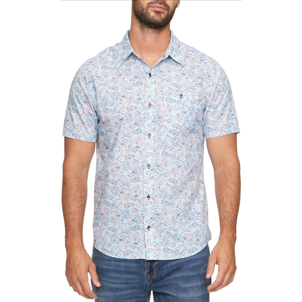 Flag & Anthem Men’s Tailored Fit Short-Sleeve Button-Up Shirt, Size Medium‎